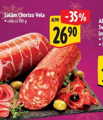 Salám Chorizo Vela, cena za 100 g  