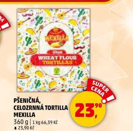PŠENIČNÁ, CELOZRNNÁ TORTILLA MEXILLA, 360 g 