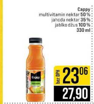 Cappy multivitamin nektar 50 % jahoda nektar 35% jablko džus 100% 330 ml