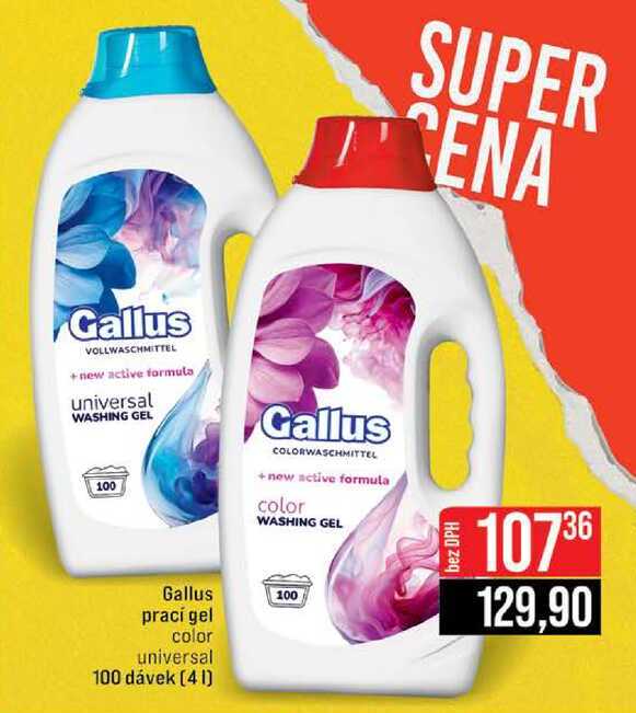 Gallus prací gel color universal 100 dávek 4l