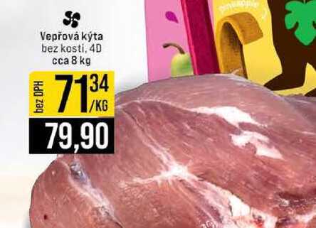 Vepřová kýta bez kosti, 4D cca 8 kg 
