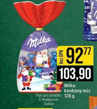 Milka bonbony mix 126 g