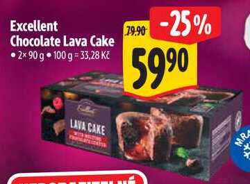 Excellent Chocolate Lava Cake, 2x 90 g