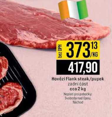 Hovězí Flank steak/pupek zadní část cca 2 kg 1kg