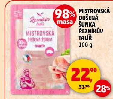 MISTROVSKÁ DUŠENÁ ŠUNKA ŘEZNÍKŮV TALÍŘ, 100 g 