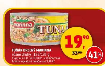 TUŇÁK DRCENÝ MARINNA, 185 g