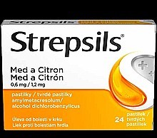 Strepsils® Med a Citron 24 pastilek