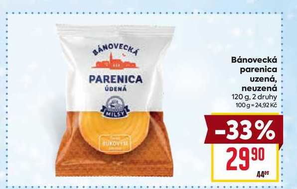 Bánovecká parenica uzená, neuzená 120 g