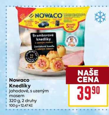 Nowaco Knedlíky jahodové, s uzeným masem 320 g