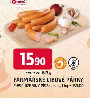 FARMÁŘSKÉ LIBOVÉ PÁRKY 100g