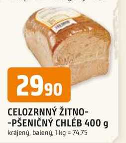 PŠENIČNÝ CHLÉB 400 g krájený, balený