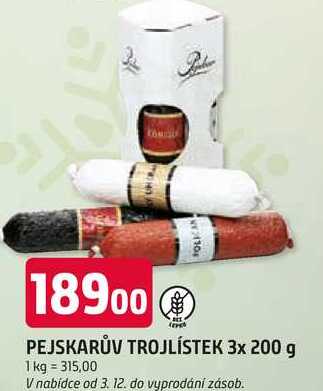 PEJSKARŮV TROJLÍSTEK 3x 200 g 