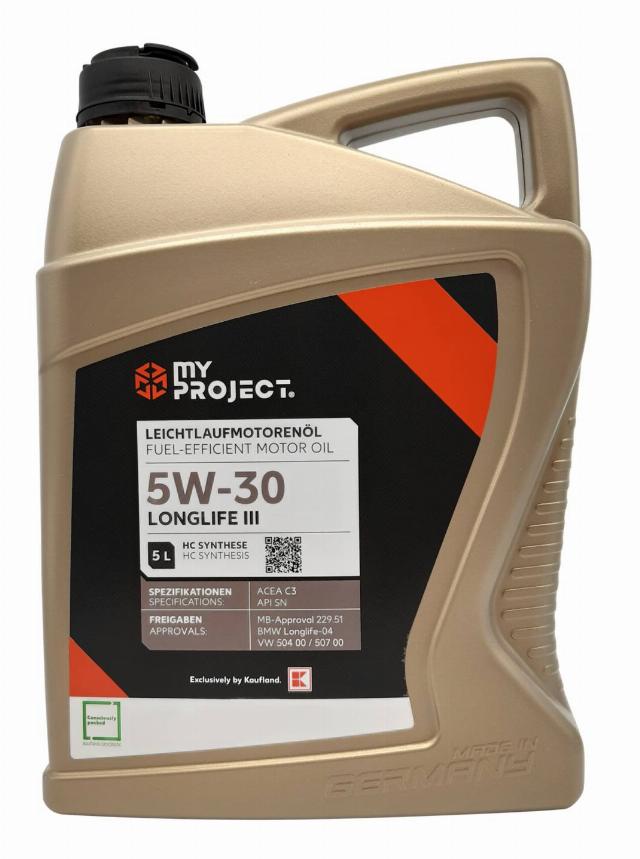 MY PROJECT Motorový olej 5W-30, objem: 5l
