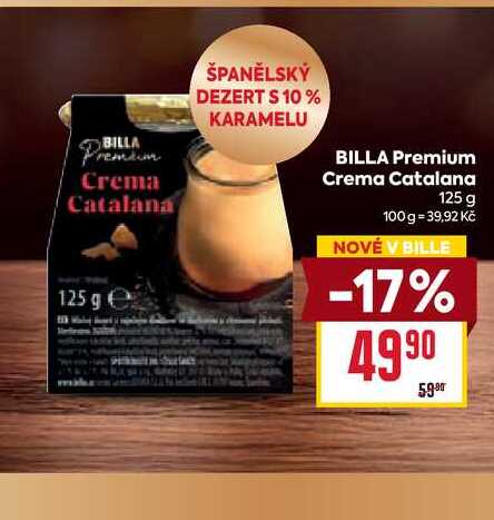 BILLA Premium Crema Catalana 125 g 
