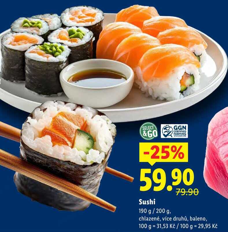 Sushi, 190 g/200 g