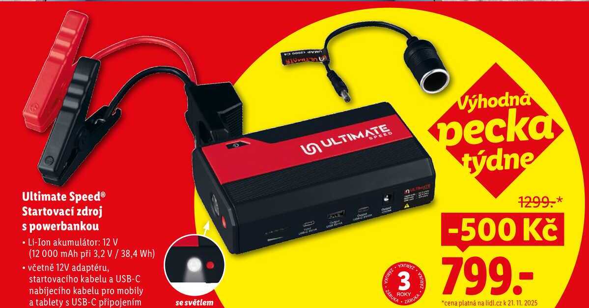 Ultimate Speed Startovací zdroj s powerbankou 