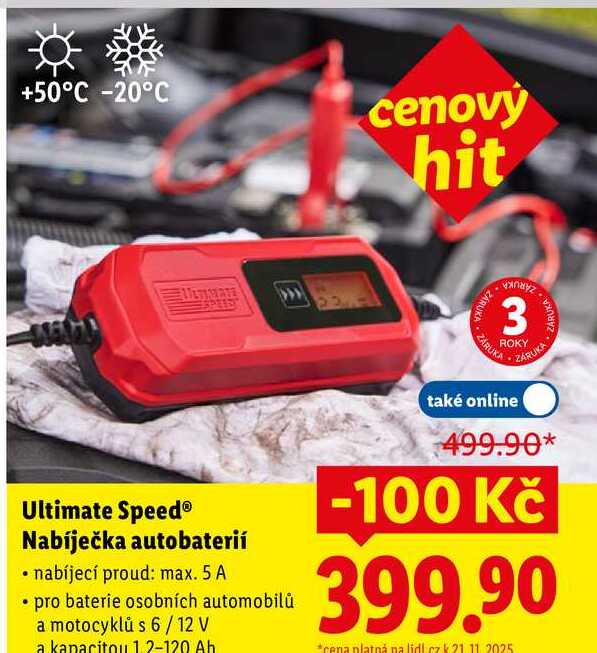 Ultimate Speed Nabíječka autobaterií 