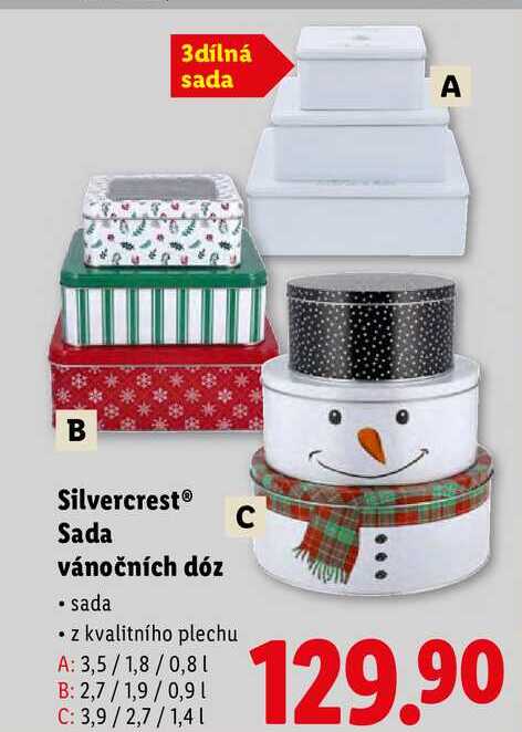 Silvercrest Sada vánočních dóz