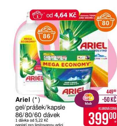 Ariel gel 86 dávek