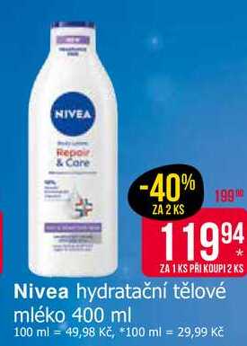 Nivea hydratační tělové mléko 400 ml