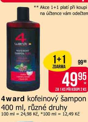 4ward kofeinový šampon 400 ml