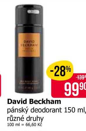David Beckham pánský deodorant 150 ml, různé druhy 