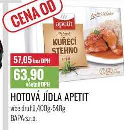 HOTOVÁ JÍDLA APETIT 400g-540g