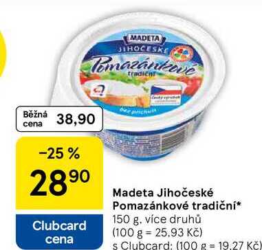 Madeta Jihočeské Pomazánkové tradiční, 150 g