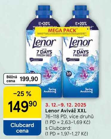 Lenor Aviváž XXL, 76-118 PD, více druhů 