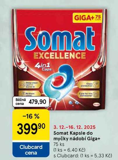 Somat Kapsle do myčky nádobí Giga,+ 75 ks