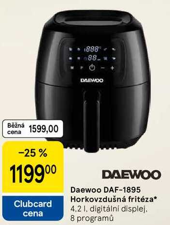 Daewoo DAF-1895 Horkovzdušná fritéza, 4.2 1, digitální displej. 8 programů 
