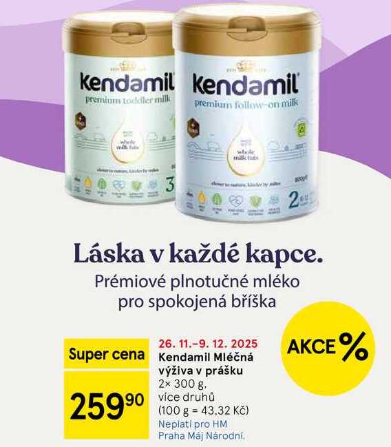 Kendamil Mléčná výživa v prášku, 2x 300 g, více druhů  