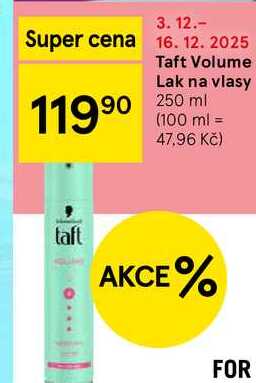 Taft Volume Lak na vlasy, 250 ml 