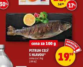 PSTRUH CELÝ S HLAVOU, 100 g