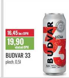 BUDVAR 33 0,5l