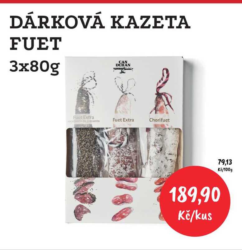 DÁRKOVÁ KAZETA FUET 3x80g