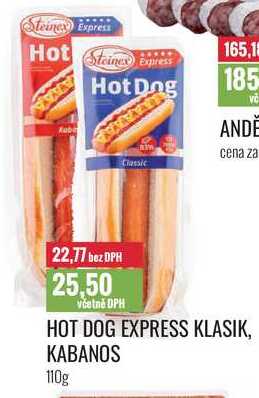HOT DOG EXPRESS KLASIK, KABANOS 110g