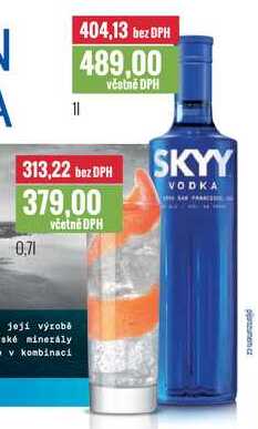 SKYY VODKA 0,7l, 1l v akci