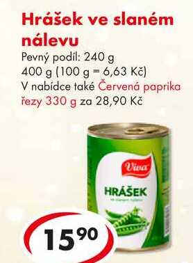 Hrášek ve slaném nálevu, 400 g