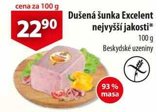 Dušená šunka Excelent nejvyšší jakosti, 100 g
