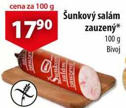 Šunkový salám zauzený, 100 g
