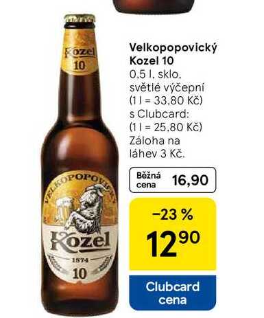 Velkopopovický Kozel 10, 0,5 l