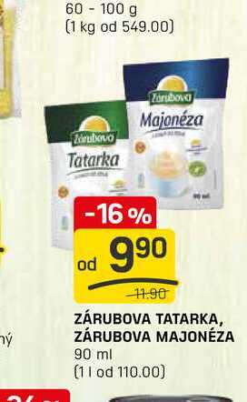 ZÁRUBOVA TATARKA, ZÁRUBOVA MAJONÉZA 90 ml
