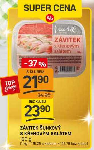 ZÁVITEK ŠUNKOVÝ S KŘENOVÝM SALÁTEM 190 g