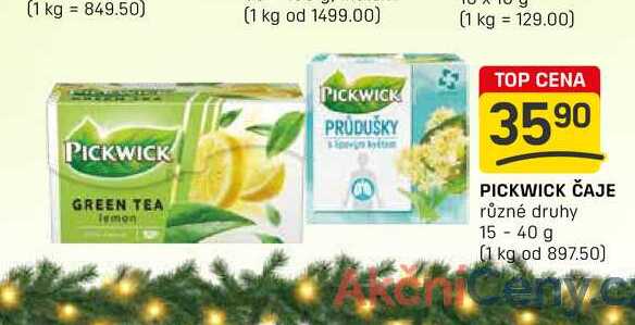 PICKWICK ČAJE různé druhy 15-40 g