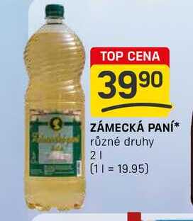 ZÁMECKÁ PANÍ různé druhy 2l