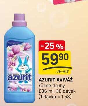 AZURIT AVIVÁŽ různé druhy 836 ml, 38 dávek