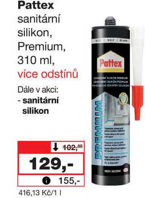 Pattex sanitární silikon, Premium, 310 ml