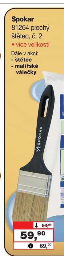 Spokar 81264 plochý štětec, č. 2 více velikostí