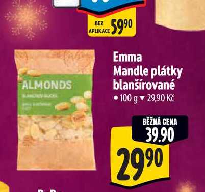 Emma Mandle plátky blanšírované 100 g